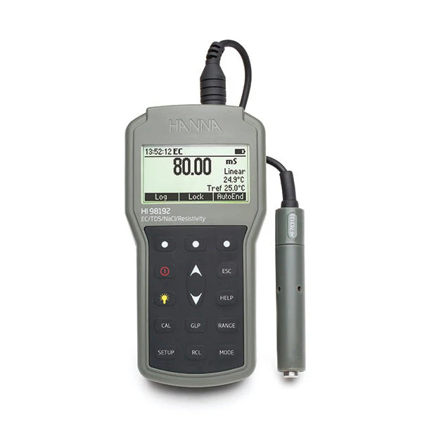 HI-98192 Professional Waterproof EC/TDS/Resistivity/Salinity Meter
